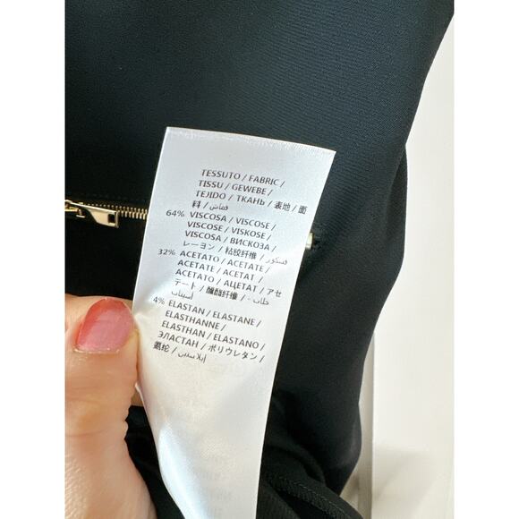 STELLA MCCARTNEY $1,995 Gisella Crepe Mini Zipper Shift Dress Black |  4-6 - Picture 12 of 13